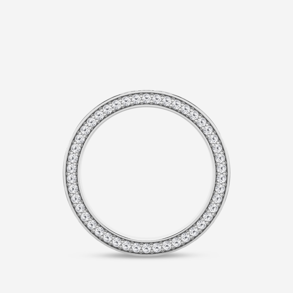 Additional Image 1 for  7/8 ctw Round Lab Grown Diamond 4mm Sandblast Finish Flat Eternity Band